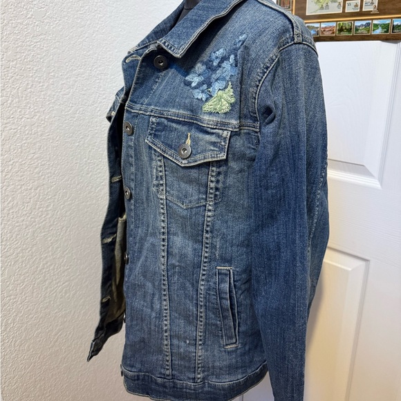 | grunge fairy core embroidered denim jacket | - Picture 3 of 9
